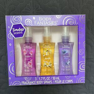 3 PIECE BODY FANTASIES CLASSIC FLORALS BODY SPRAY GIFT SET BEAUTY BATH BODY GIFT